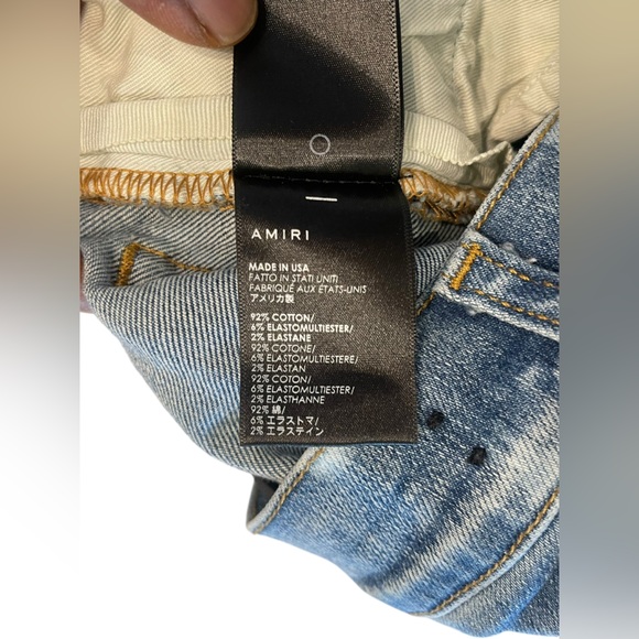 Amiri MX1 Leather Playboy Jeans Size:30 - Picture 11 of 12